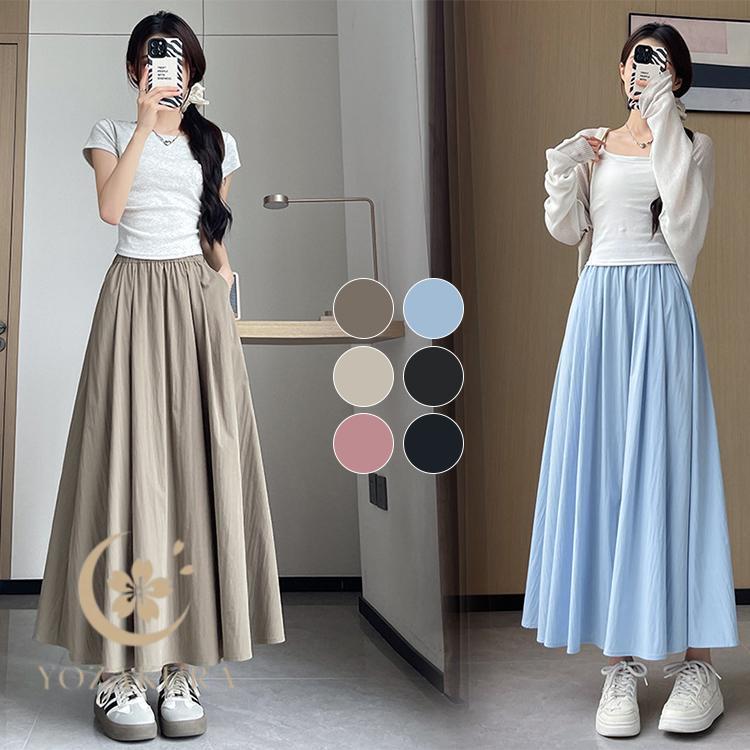 スカート レディース ロングスカート フレアスカート マキシスカート