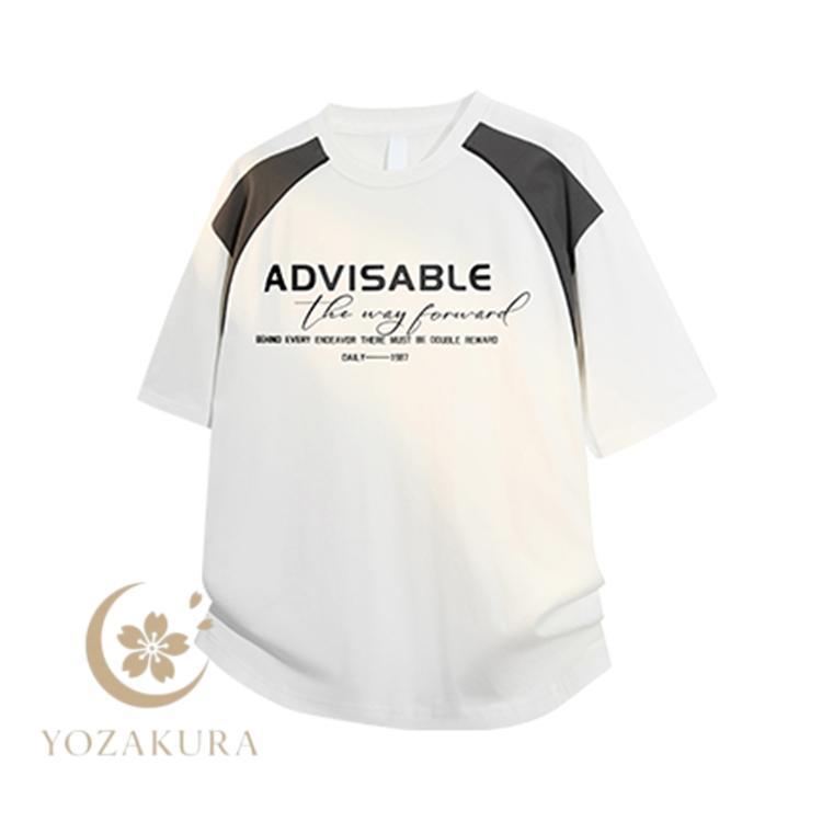 YOSA ヨサ ウェア 半袖　Tシャツ　人気な　Uネック　１枚 半袖tシャツ メンズ 半袖 Tシャツ スウェット お兄系 スポーツウェア