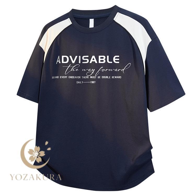 半袖tシャツ メンズ 半袖 Tシャツ スウェット お兄系 スポーツウェア