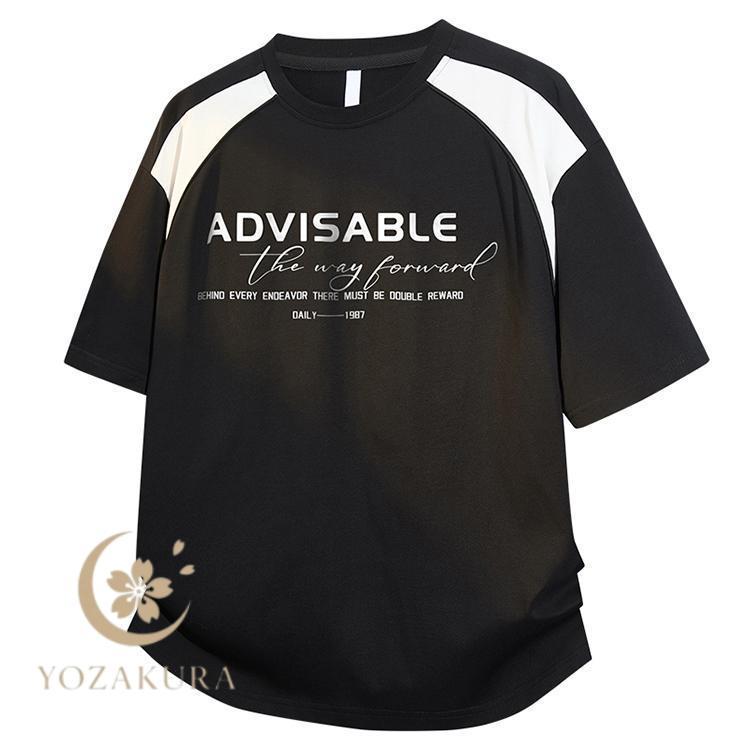 半袖tシャツ メンズ 半袖 Tシャツ スウェット お兄系 スポーツウェア