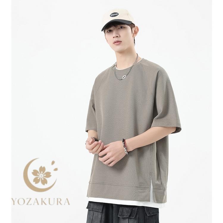 メンズ 学生 半袖 長袖 まとめ売り Tシャツ ニット帽 メンズ tシャツ 半袖tシャツ 半袖 Tシャツ フェイク レイヤード 重ね着