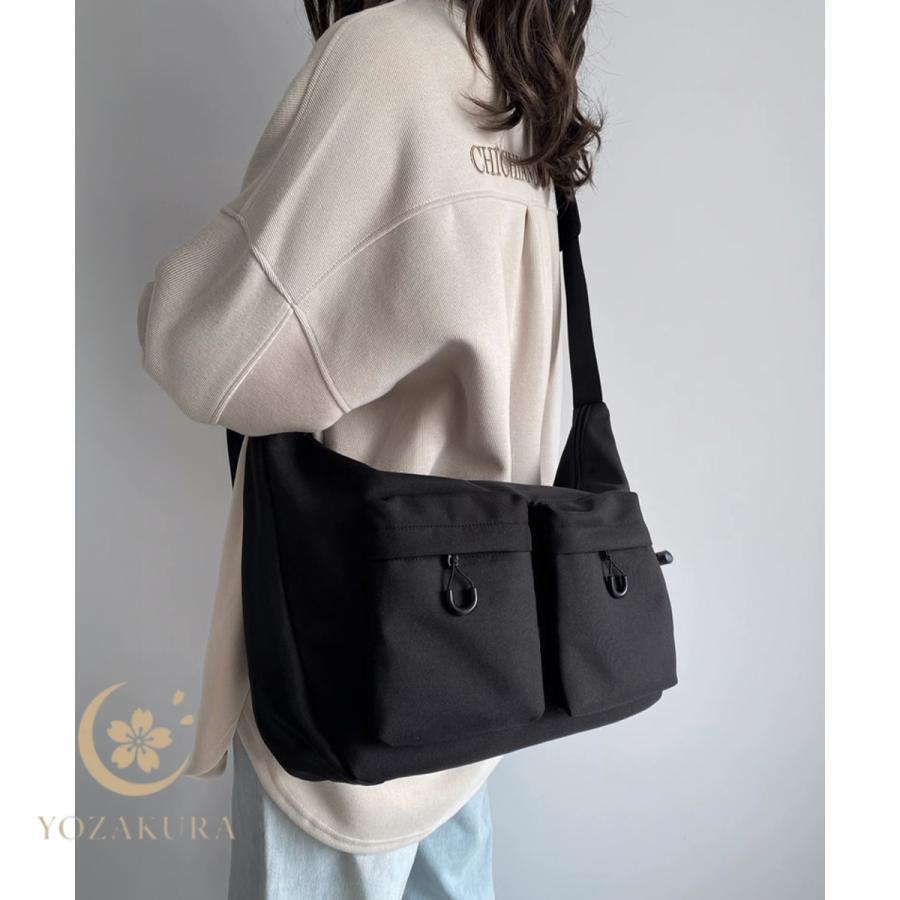 マルチポケットショルダーバッグナイロン鞄 : YOZAKURA-SHOP - 通販