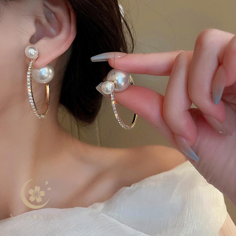 フープピアス キラキラ 派手大ぶりピアス : YOZAKURA-SHOP - 通販 