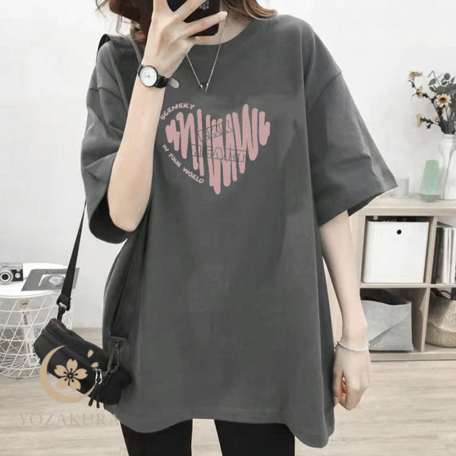 半袖Tシャツレディース 夏 ロゴ 韓国風 : YOZAKURA-SHOP - 通販