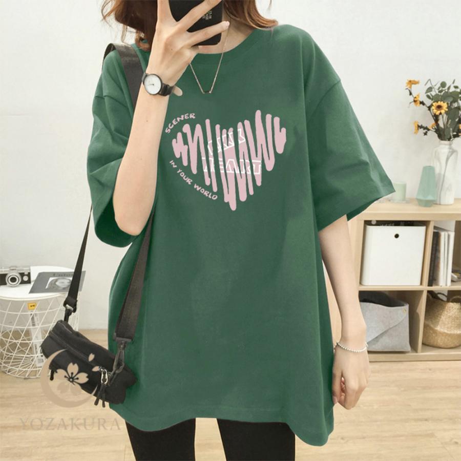 半袖Tシャツレディース 夏 ロゴ 韓国風 : YOZAKURA-SHOP - 通販