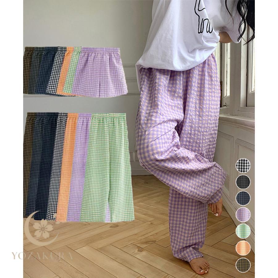 ギンガムチェックパンツ レディース 春夏 : YOZAKURA-SHOP - 通販