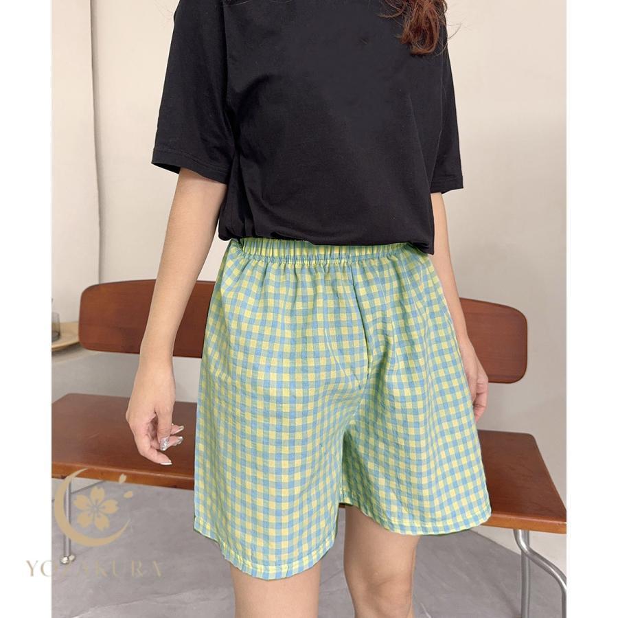 ギンガムチェックパンツ レディース 春夏 : YOZAKURA-SHOP - 通販
