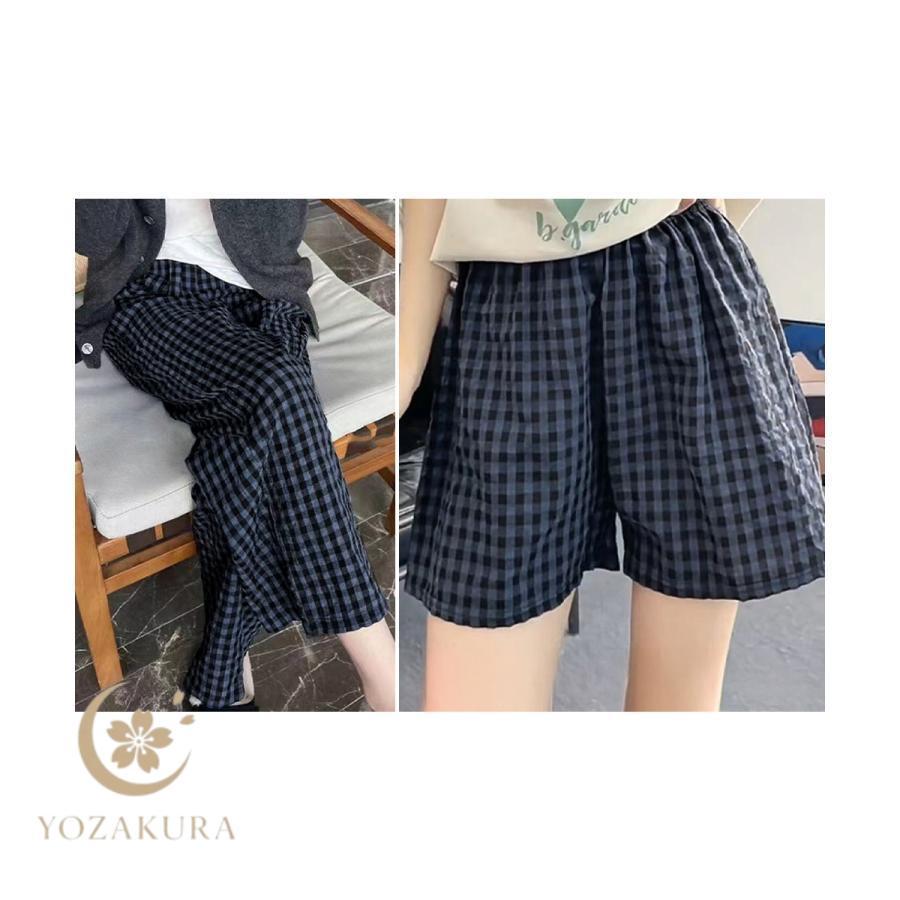 ギンガムチェックパンツ レディース 春夏 : YOZAKURA-SHOP - 通販