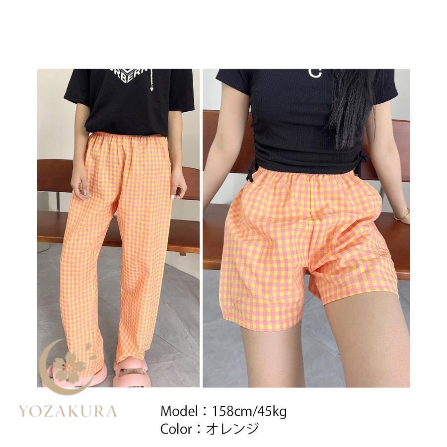 ギンガムチェックパンツ レディース 春夏 : YOZAKURA-SHOP - 通販