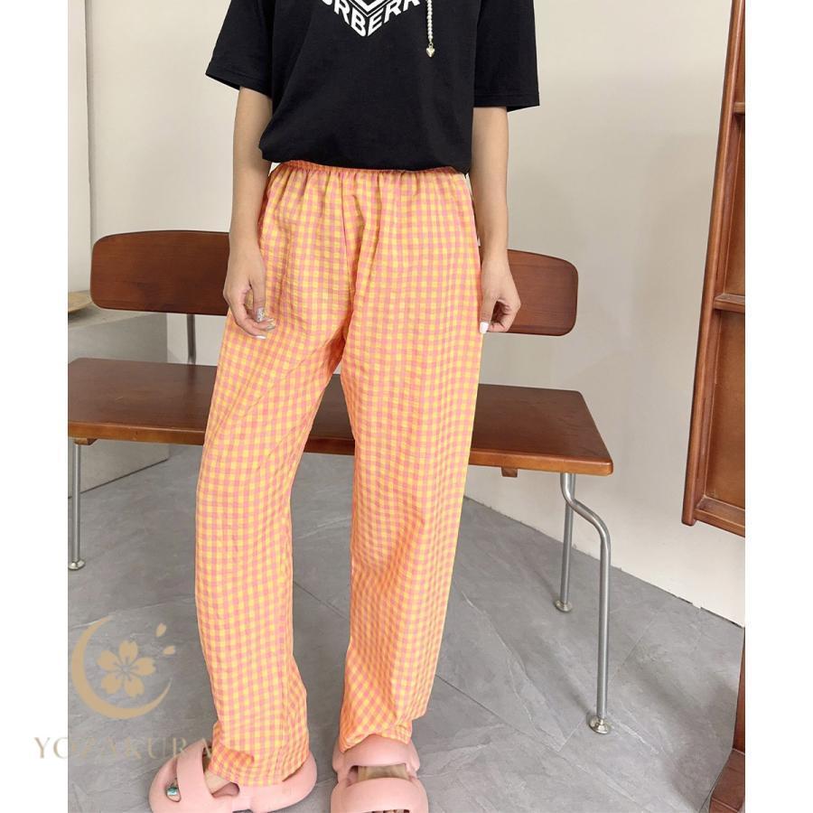 ギンガムチェックパンツ レディース 春夏 : YOZAKURA-SHOP - 通販
