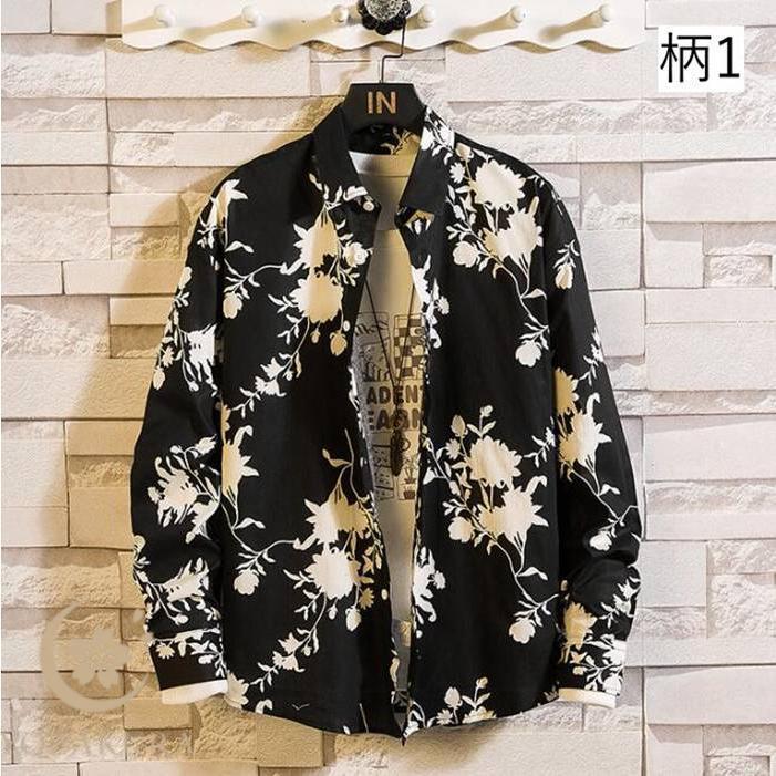 花柄シャツ メンズ アロハシャツ 長袖 シャツ 長袖シャツ L-5XL