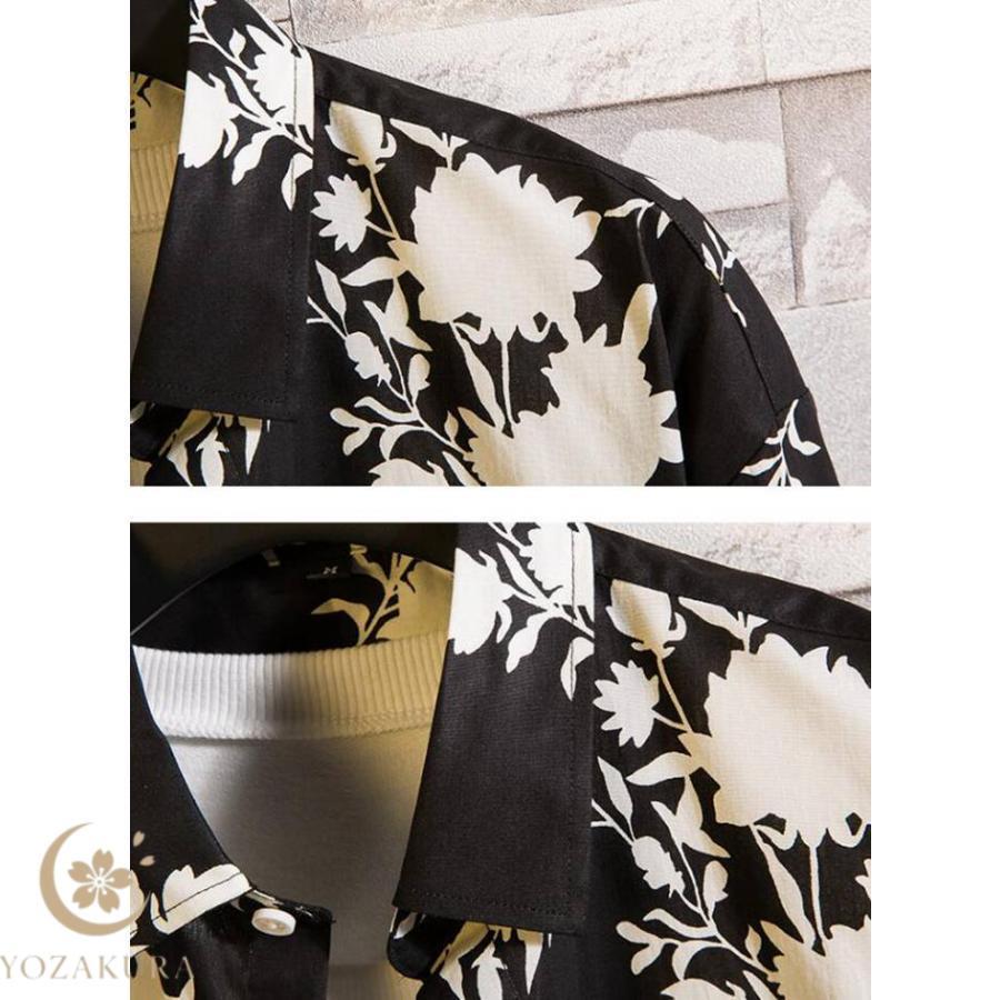 花柄シャツ メンズ アロハシャツ 長袖 シャツ 長袖シャツ L-5XL