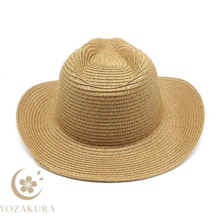 未使用タグ付き ラックオブカラー Fedora 麦わら帽子 中折れハット S/M 麦わらハット メンズ レディース ストローハット 男女兼用 麦わら帽子