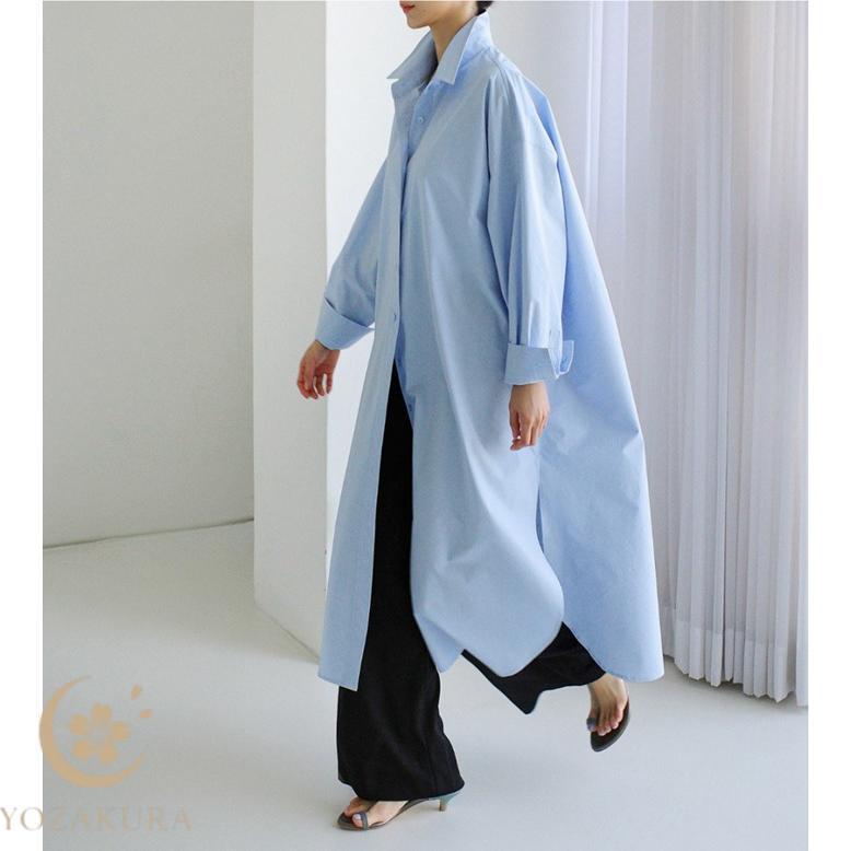 シャツ ワンピース レディース ロングシャツ シャツワンピ ロング