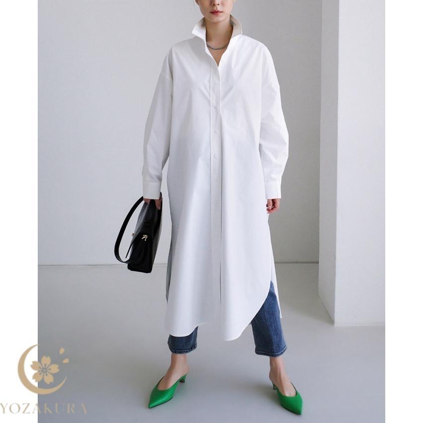 シャツ ワンピース レディース ロングシャツ シャツワンピ ロング