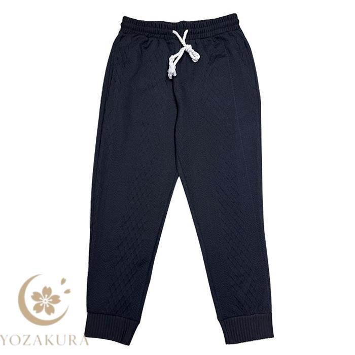 サマーニット ケーブル編みニット パンツ メンズ テーパードパンツ