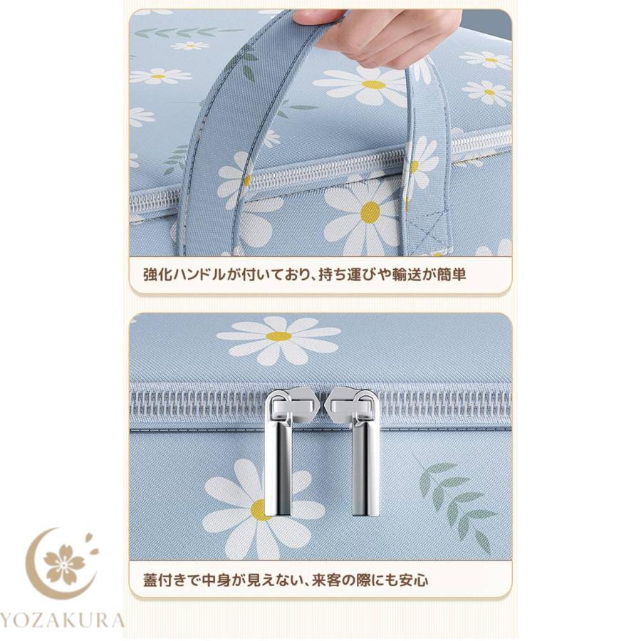 蓋付き収納箱 3サイズ 収納ケース 収納ボックス 大容量 花柄 撥水 防塵