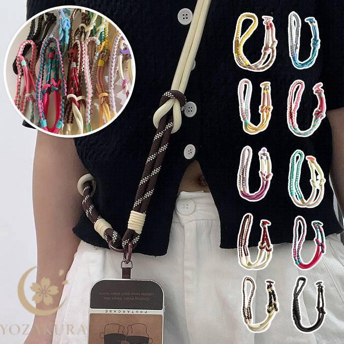 ショルダーストラップ 太め 編み込み スマホストラップ 可愛い