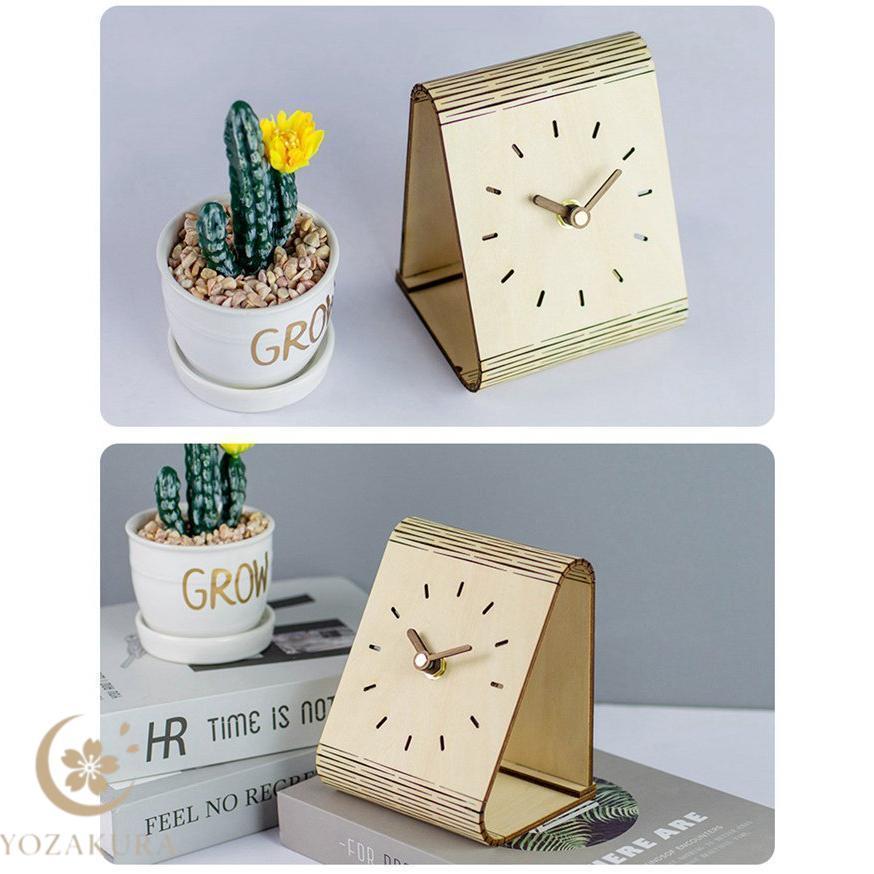 卓上時計 木製 置き時計 非電波 静音 おしゃれ デスク時計 北欧 時計