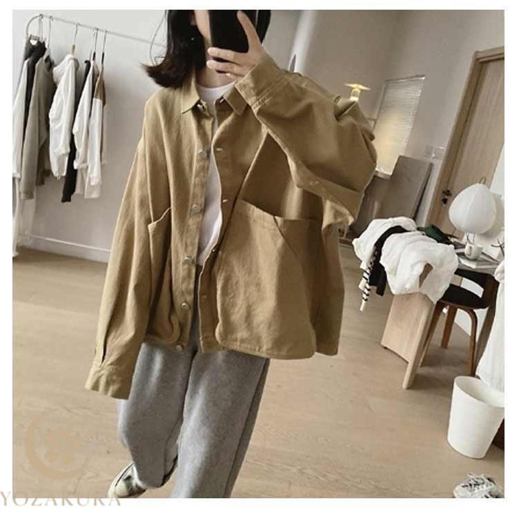 秋服 重ね着 ロングシャツ 大きサイズ シャツジャケット レディース