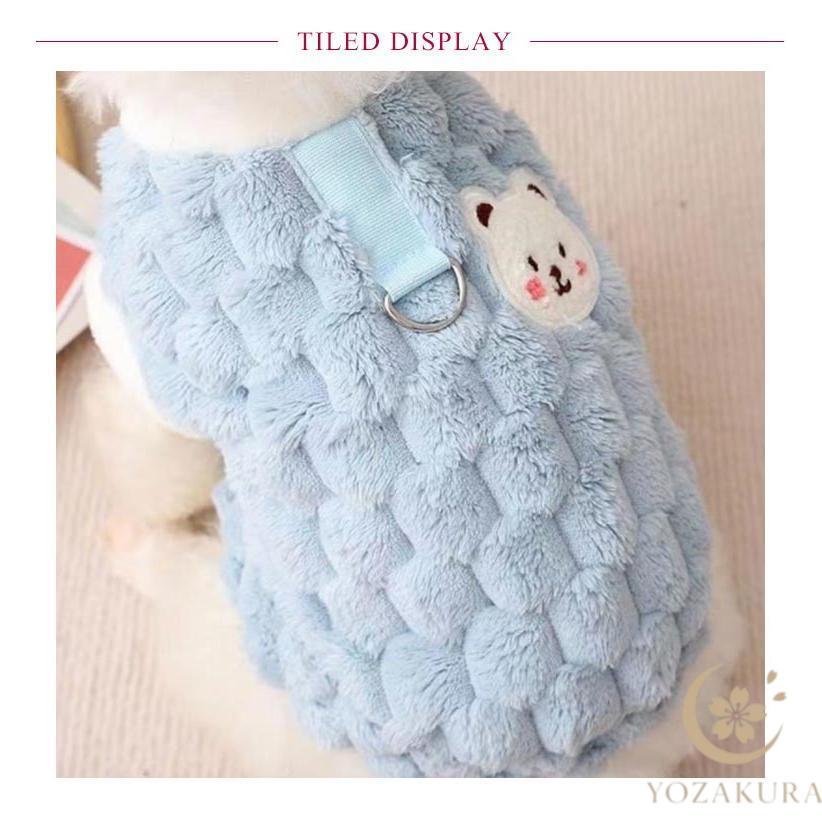 犬服 猫服 ドッグウェア ファー ジャケット ベスト 中型犬 小型犬