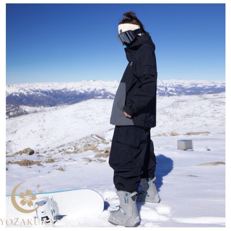 ZARA スキーウエア　防水　防風　カーゴパンツ スキーパンツ 防風 メンズ レディース 秋 スノーボードウェア 薄手