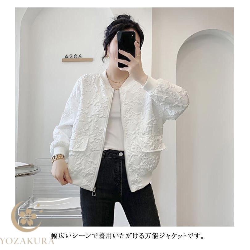 春アウター レディース ノーカラージャケット ブルゾン 春 秋