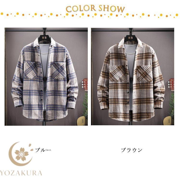 ネルシャツ メンズ チェックシャツ カジュアルシャツ 厚手 長袖シャツ