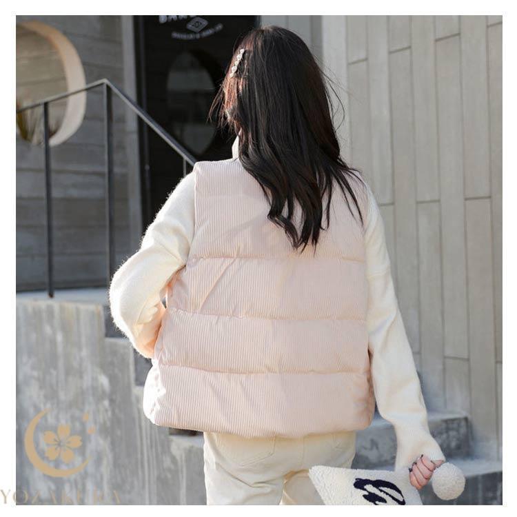 綿100％ べスト レディース 秋 冬 服 厚手 あったか ジャケット 