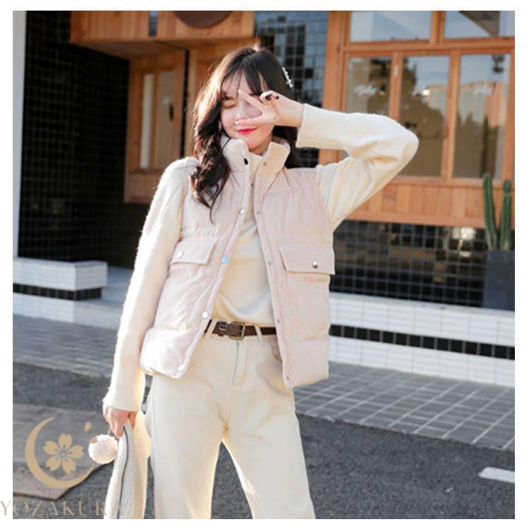 綿100％ べスト レディース 秋 冬 服 厚手 あったか ジャケット 
