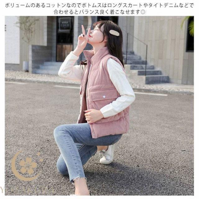 綿100％ べスト レディース 秋 冬 服 厚手 あったか ジャケット 