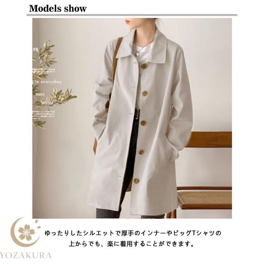 【登美】薄手コート/スプリングコート/シンプル★群言堂 スプリングコート ステンカラーコート 春 秋 ゆったり シンプル ロング