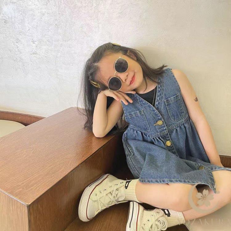 デニム ジャンパースカート 女の子 ベビー オールインワン キッズ