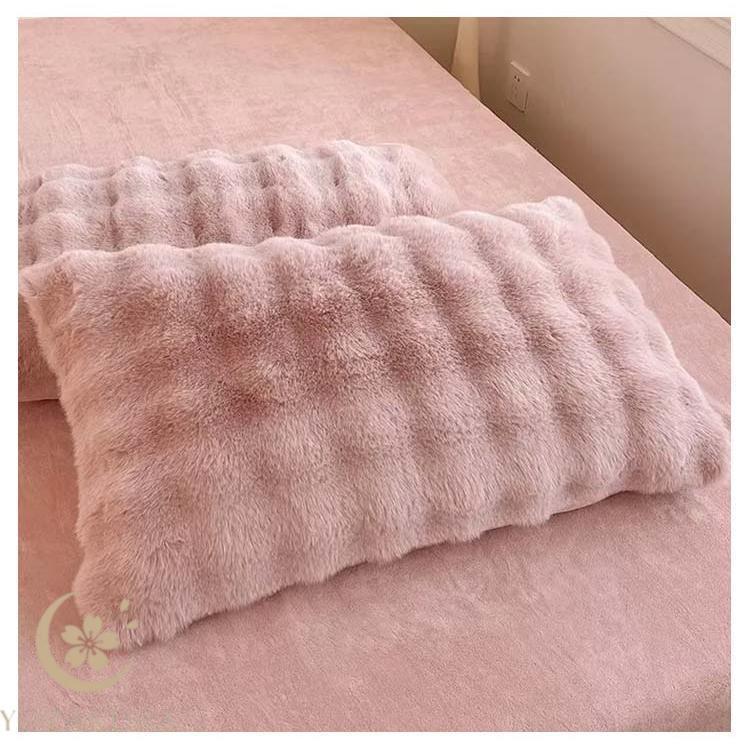 枕カバーファー ピローケース 48×74cm モコモコ ピローカバー 秋 冬