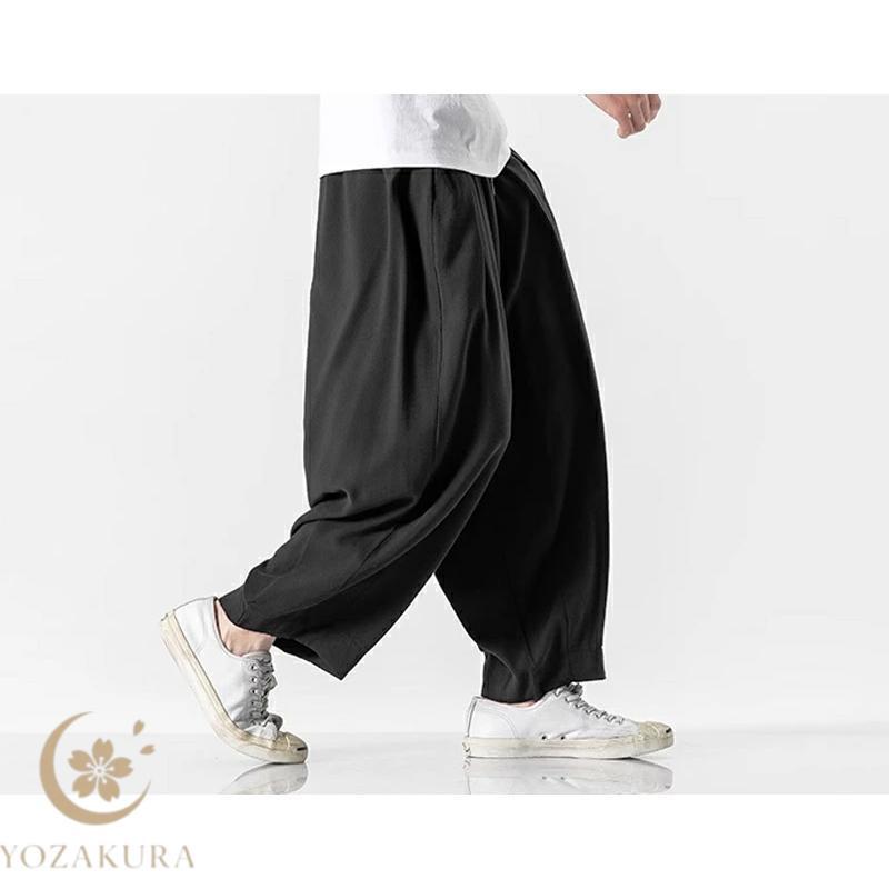 ワイドパンツ メンズ バギーパンツ ゆったり 太め カジュアルパンツ