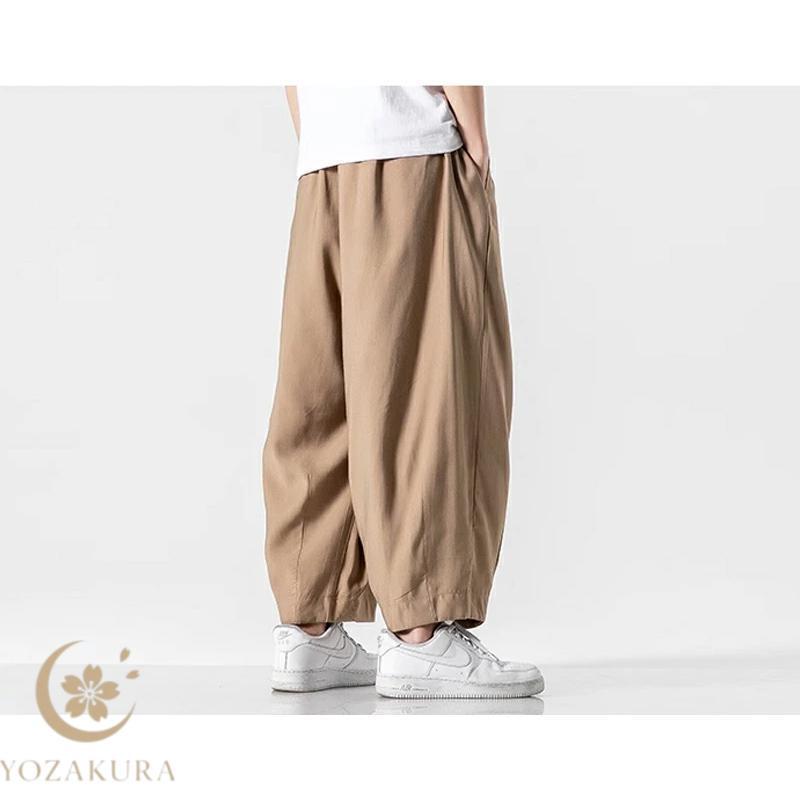 ワイドパンツ メンズ バギーパンツ ゆったり 太め カジュアルパンツ