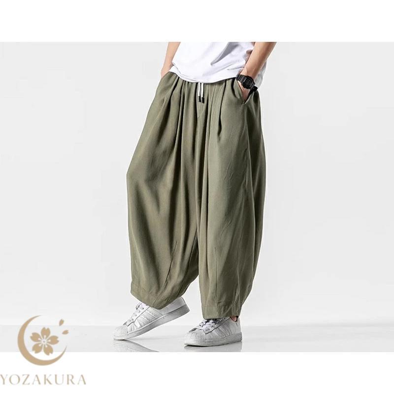 ワイドパンツ メンズ バギーパンツ ゆったり 太め カジュアルパンツ