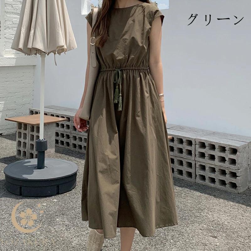 ワンピース レディース ノースリーブワンピース シフォンワンピース