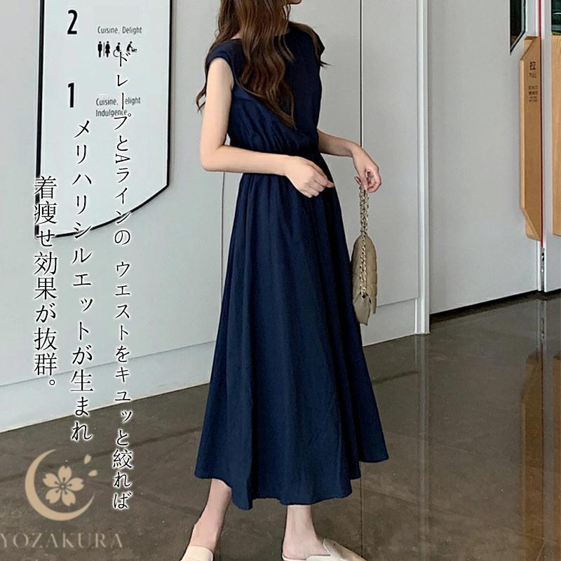 ワンピース レディース ノースリーブワンピース シフォンワンピース