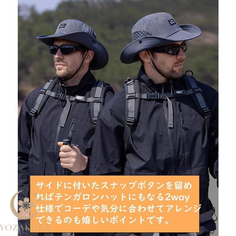 テンガロンハット メンズ ハット 帽子 クリップ メッシュ フィッシング