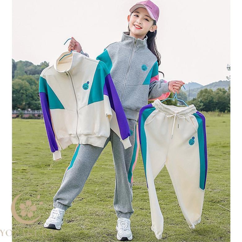 ジャージ キッズ 女の子 上下 長袖 春秋 子供服 セットアップ パーカー