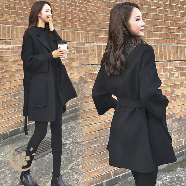 チェスターコート レディース 大きいサイズ ゆたり ミディアム丈 体型