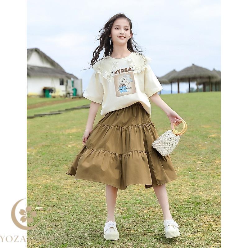 半袖Tシャツ ロングスカート 2点セット 可愛い 女の子 夏 お出かけ