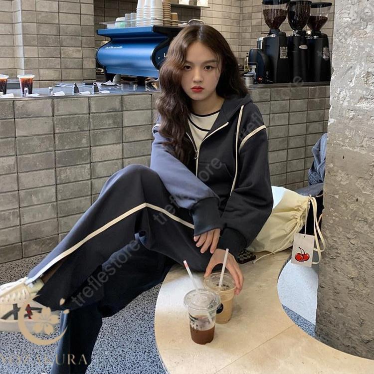 ジャージ レディース 上下 おしゃれ 冬用 安い 40代 パーカー 長ズボン