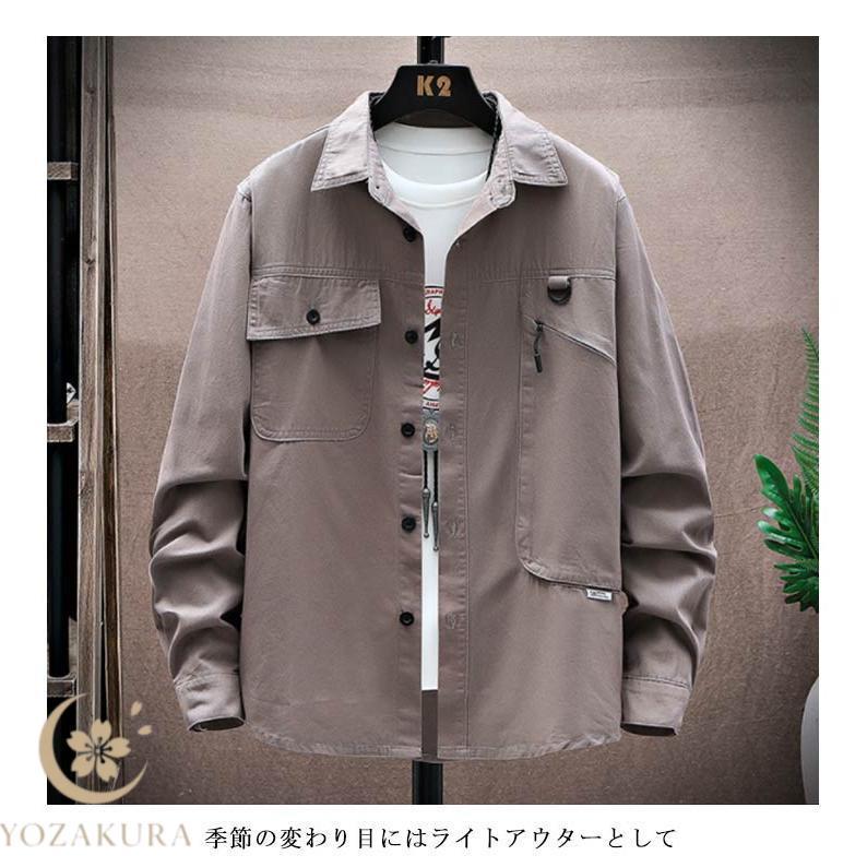 3種類×6サイズ ミリタリーシャツ メンズ 長袖 ミリタリージャケット