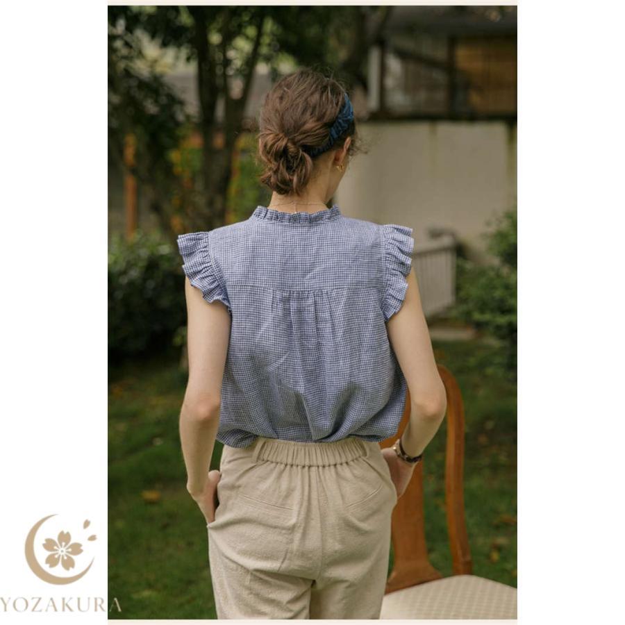 シャツ/ブラウス(半袖/袖なし) shoulder frill top SELFIST（セルフィスト） ブラウス シャツ ラッフルフリルパールボタン