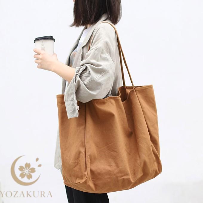 大容量 帆布 トートバッグ バッグ キャンバスバッグ かばん 大きい 鞄