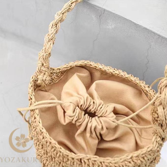 ストローバッグ カゴバッグ バケット 草 バッグ 草木 ミニ ポシェット