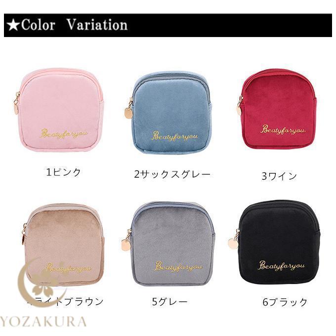 ベルベット ミニボックス ポーチ コスメ バッグ アクセサリー 化粧品