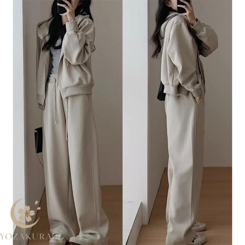 ジャージ セットアップ レディース スウェット フード付き 春服 秋